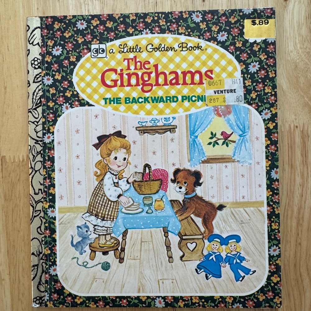 The‎ Gingham The Backward Picnic Little Golden Book 1981 Third Printing